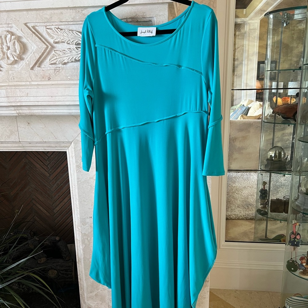 JOSEPH RIBKOFF  Turquoise Maxi Dress Size 12